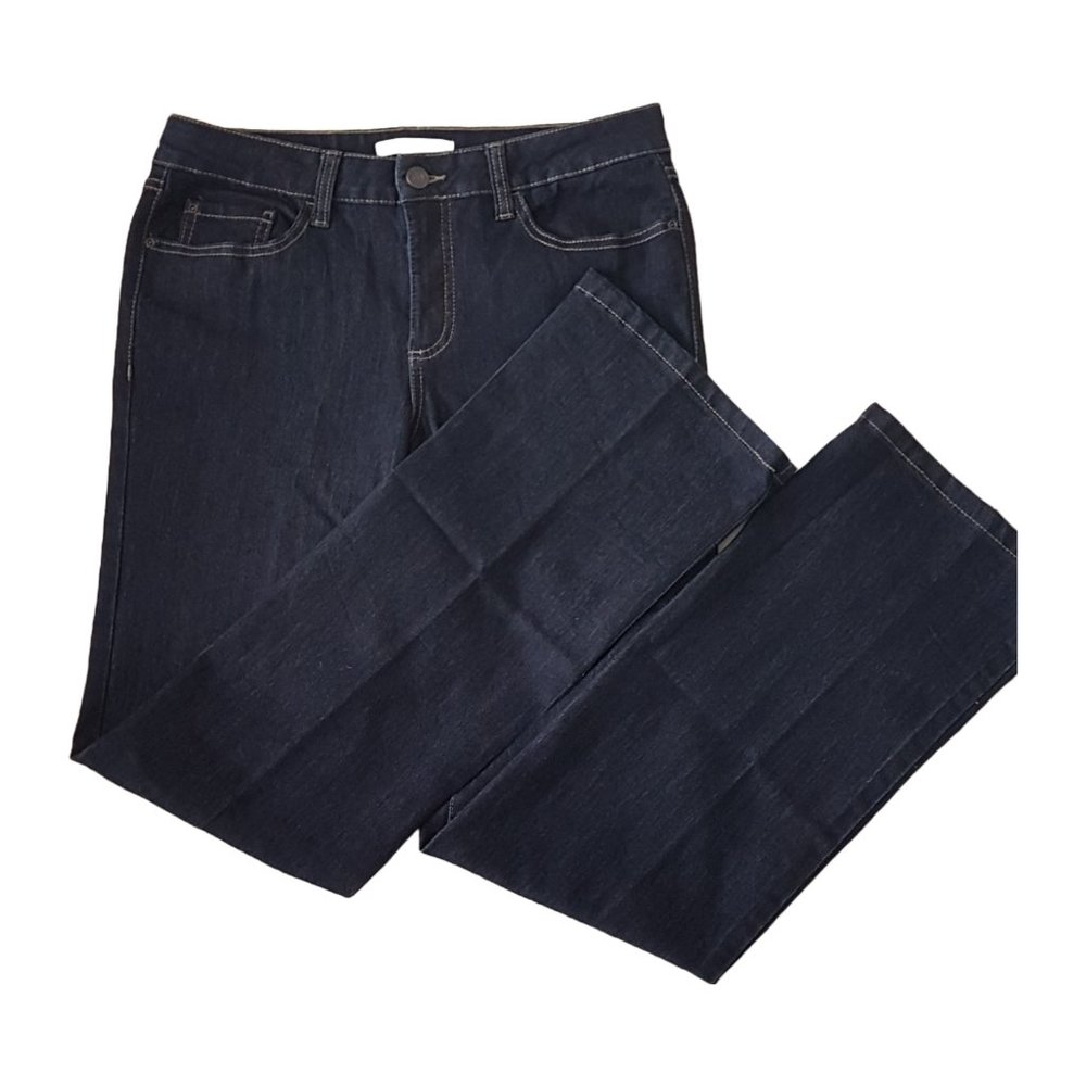 CLEO Everybody Jeans Petite Size 8 Short Mid Rise Boot Cut Dark Wash 30-28 short
